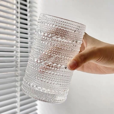 Ly thủy tinh cao cấp cốc trụ châm bi chịu nhiệt - Giá chỉ 19.950₫, giảm mạnh