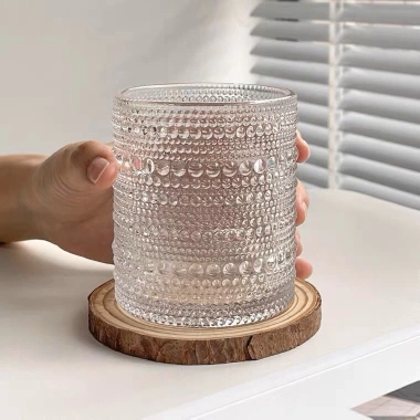Ly thủy tinh cao cấp cốc trụ châm bi chịu nhiệt - Giá chỉ 19.950₫, giảm mạnh