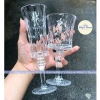 Ly thủy tinh cao kim cương có chân – Decor đồ uống sang trọng, ly cocktail 42.700₫