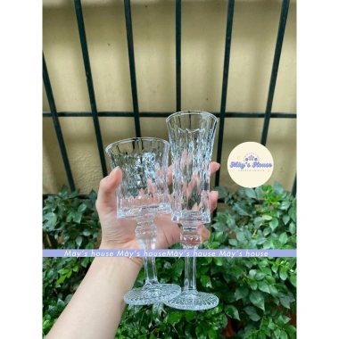 Ly thủy tinh cao kim cương có chân – Decor đồ uống sang trọng, ly cocktail 42.700₫ 2