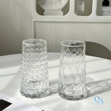 Ly thủy tinh chịu nhiệt dáng tháp kim cương 500ml – ly cà phê, cocktail, sinh tố, nước ép, giảm giá 42k 4