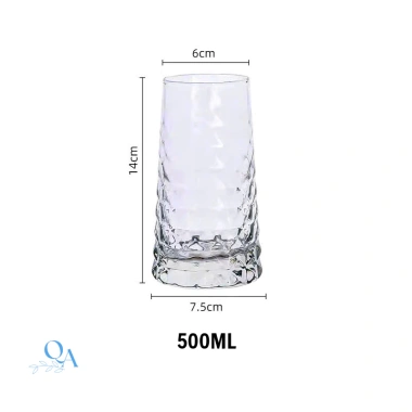 Ly thủy tinh chịu nhiệt dáng tháp kim cương 500ml – ly cà phê, cocktail, sinh tố, nước ép, giảm giá 42k 10