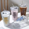 Ly thủy tinh cốc uống nước, cà phê kèm ống hút – Giá 38.850₫, thiết kế tinh tế 3