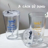 Ly thủy tinh cốc uống nước, cà phê kèm ống hút – Giá 38.850₫, thiết kế tinh tế 5