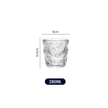 Ly thủy tinh đá nhám 300/360ml chịu nhiệt, cốc trà cafe nước ép soda - 21.560 VND 10