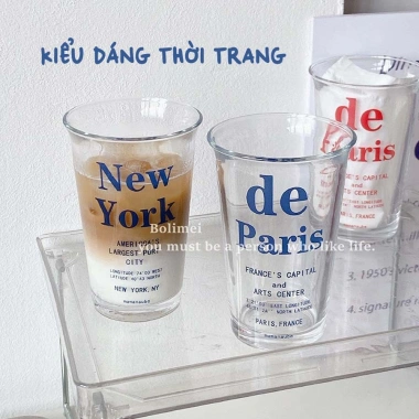 Ly Thủy Tinh Miệng Loe Bảo Hành Bể Vỡ Cốc Nước Cao Họa Tiết Sang Trọng, Đựng Nước Ép và Cafe, 14.900 VND CTT016 3