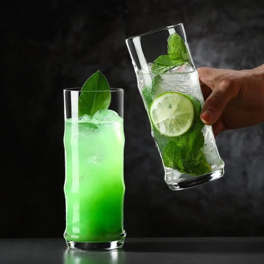 Ly thủy tinh ống trúc 420ml chịu nhiệt - Dùng pha sinh tố, nước ép, soda, Giá chỉ 55.000 VND 4