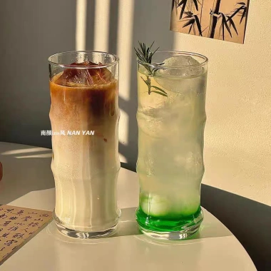 Ly thủy tinh ống trúc 420ml chịu nhiệt - Dùng pha sinh tố, nước ép, soda, Giá chỉ 55.000 VND 8