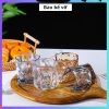 Ly thủy tinh uống whisky, cốc gợn sóng sang trọng, phù hợp cocktail - Giá 23.100đ 2