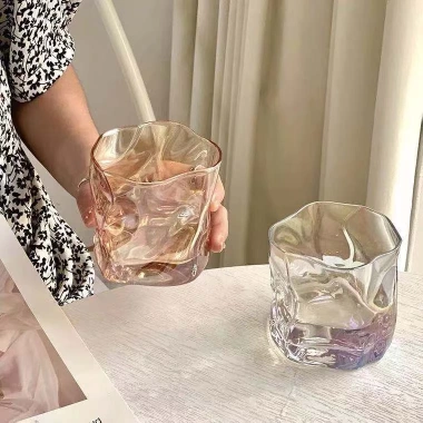 Ly thủy tinh uống whisky, cốc gợn sóng sang trọng, phù hợp cocktail - Giá 23.100đ 3