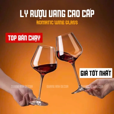 Ly Vàng Thủy Tinh Pha Lê Cao Cấp 450ml và Decanter Thiên Nga 1.500ml - Bình Thở
