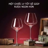 Ly Vàng Thủy Tinh Pha Lê Cao Cấp 450ml và Decanter Thiên Nga 1.500ml - Bình Thở 3