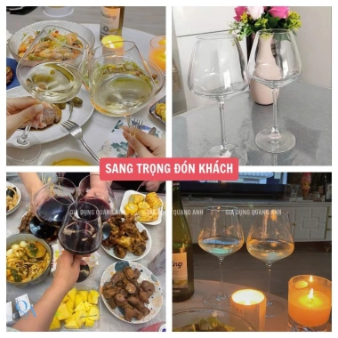 Ly Vàng Thủy Tinh Pha Lê Cao Cấp 450ml và Decanter Thiên Nga 1.500ml - Bình Thở