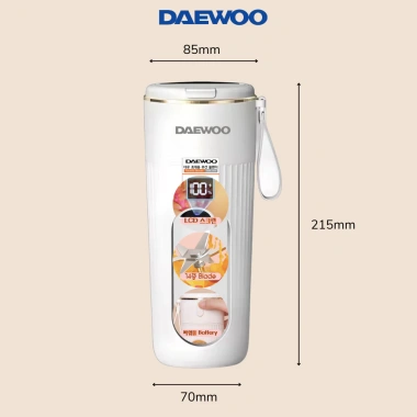 Ly xay sinh tố cầm tay DAEWOO DWBL-3.424 - Xay nhanh trái cây, giá 439.000₫