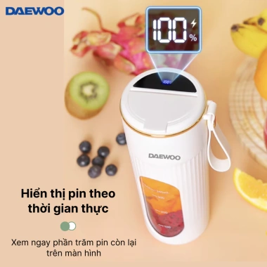 Ly xay sinh tố cầm tay DAEWOO DWBL-3.424 - Xay nhanh trái cây, giá 439.000₫