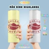 Ly/Bình/Cốc Giữ Nhiệt Highland 600ml In Hình, Kèm Ống Hút & Cọ Vệ Sinh, Giá 220k