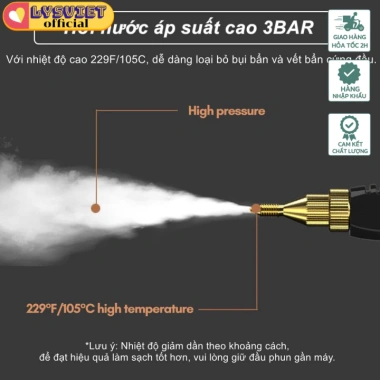LysVN Máy Làm Sạch Hơi Nước Áp Suất Cao 2.500W Portable Steam Cleaner Di động, Giá 2.628.186 VND 4