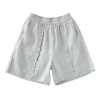 M-3XL 2.023 Quần Short Nữ Cotton Retro Xếp Ly Co Giãn Eo Hậu Cung Vải Lanh Mùa Hè 2