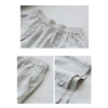 M-3XL 2.023 Quần Short Nữ Cotton Retro Xếp Ly Co Giãn Eo Hậu Cung Vải Lanh Mùa Hè 3