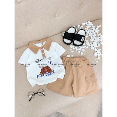 M28 Set Bộ Cotton Bé Trai In Hình Gấu 8-28kg - Thoáng Mát Giá Ưu Đãi 119k