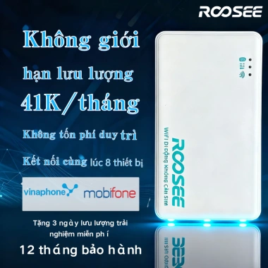 M700 Roosee - Bộ phát WiFi di động 4G SIM, pin 2.100mAh, giá chỉ 499.000đ