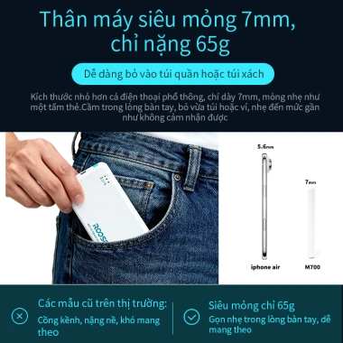 M700 Roosee - Bộ phát WiFi di động 4G SIM, pin 2.100mAh, giá chỉ 499.000đ 3