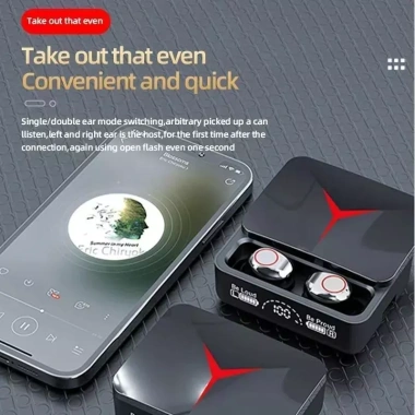 M90 Tai nghe không dây TWS Bluetooth 5.3 nắp trượt âm thanh nổi game thể thao giá 89.000₫