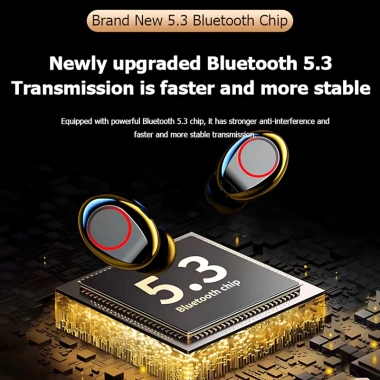 M90 Tai nghe không dây TWS Bluetooth 5.3 nắp trượt âm thanh nổi game thể thao giá 89.000₫