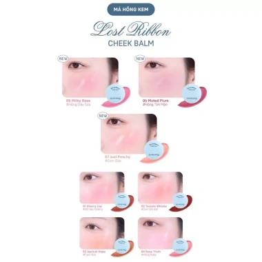 Má Hồng Dearmay Lost Ribbon Cheek Balm 4g - Kem Thuần Chay Dưỡng ẩm, Tăng Độ Đỏ, Giá 142.000₫ 7 Má Hồng Dearmay Lost Ribbon Cheek Balm 4g - Kem Thuần Chay Dưỡng ẩm, Tăng Độ Đỏ, Giá 142.000₫ 7