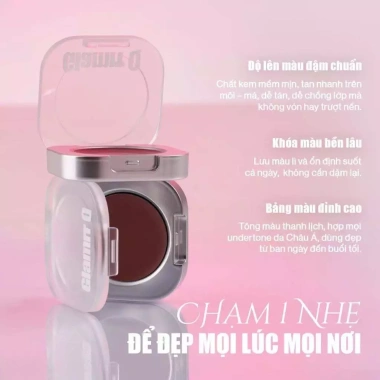 Má Hồng Glamrr Q Mịn Lì 1.8g - Son Môi & Kem Mellow Touch Bền Màu, Giá 225.000₫ 2 Má Hồng Glamrr Q Mịn Lì 1.8g - Son Môi & Kem Mellow Touch Bền Màu, Giá 225.000₫ 2