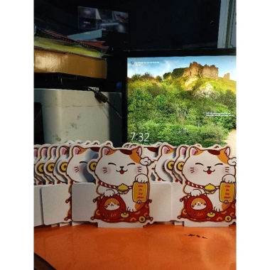 Mã QR CODE mèo thần tài để bàn, 2 mã QR 20x22cm phong thủy tài lộc, giá 50.000đ 3 Mã QR CODE mèo thần tài để bàn, 2 mã QR 20x22cm phong thủy tài lộc, giá 50.000đ 3