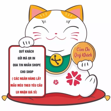 Mã QR Code Mèo Thần Tài Để Bàn - Phong Thủy May Mắn, Giá Ưu Đãi 30.000 VND