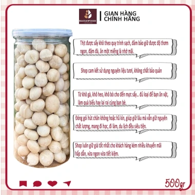 Macca Tách Vỏ 500g Hạt To Nhân Sáng Đóng Gói Kín - Ăn Vặt Ngon, Giá Ưu Đãi 195k 2