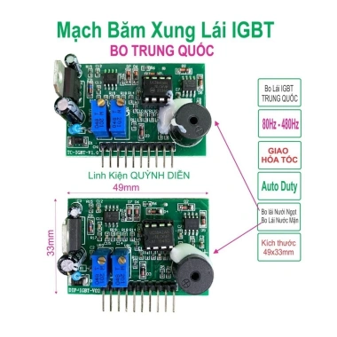 Mạch băm xung lái IGBT UC383 4-6 chế độ PIC - thay thế, linhkienquynhdien 4