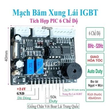 Mạch băm xung lái IGBT UC383 4-6 chế độ PIC - thay thế, linhkienquynhdien 6
