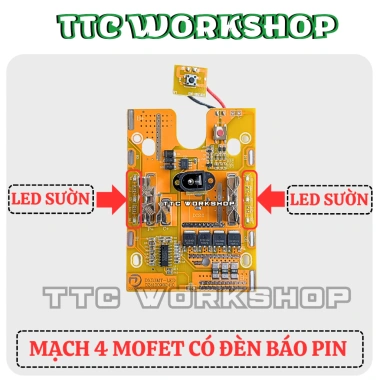Mạch pin 5s 21V 18.650 - Đèn LED mới, hỗ trợ 5-20 cell, chân pin chuẩn, chịu tải cao, giảm giá 59.340₫