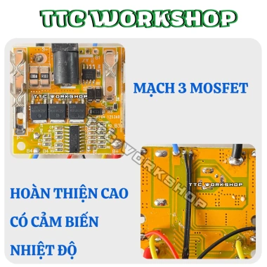 Mạch pin 5s 21V - Sạc 18.650, chịu tải cao, công suất lớn, ưu đãi 42.000đ