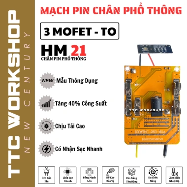 Mạch pin 5s 21V, sạc 18.650 cho 5-20 cell, chịu tải cao, giá chỉ 35.000đ 7