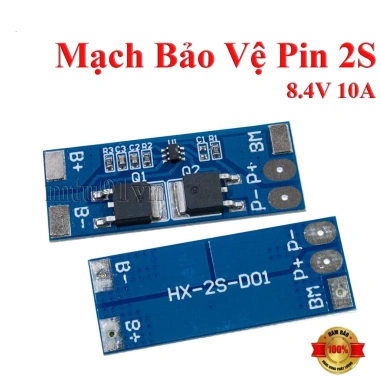 Mạch sạc và bảo vệ pin Li-Ion 2S 7.4-8.4V 10A sạc 2 cell 18.650, giá chỉ 24,500 VND