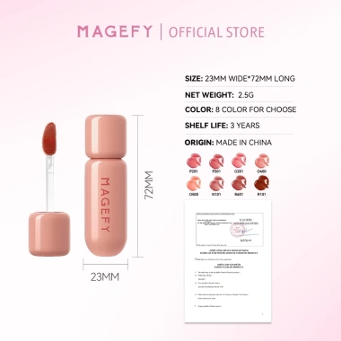 MAGEFY Son Kem Chống Nước Không Dính Cốc Khóa Màu 24h Không Khô Môi L04 69.000đ