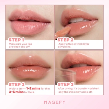 MAGEFY Son Tint Bóng Nước và Phấn Mắt 6 Ô Lì Nhũ Combo Trang Điểm Tự Nhiên Lâu Trôi Giá 222.000