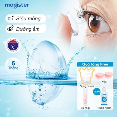 Magister Kính áp tròng 1-8 độ trong suốt cận 6 tháng 12 giờ không khô 66.000₫