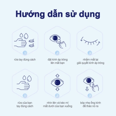 Magister Kính áp tròng 1-8 độ trong suốt cận 6 tháng 12 giờ không khô 66.000₫