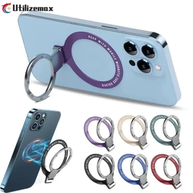 Magsafe 2in1 Magnetic Ring Giá đỡ gấp xoay đa năng cho điện thoại, nam châm mạnh, giảm giá 17%