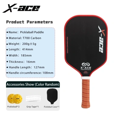 Mái Chèo Pickleball X-ace Sweet Spot Trainer – Vợt lõi 16mm tổ ong, tay cầm chống trượt, sợi Carbon T700, giảm giá 695.985₫