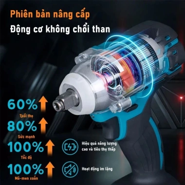 MAKITA Máy siết bulong pin 1.280VF 510m bò - kèm phụ kiện miễn phí, bảo hành 1 năm, giảm giá 22% 4 MAKITA Máy siết bulong pin 1.280VF 510m bò - kèm phụ kiện miễn phí, bảo hành 1 năm, giảm giá 22% 4