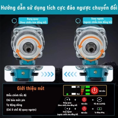 MAKITA Máy siết bulong pin 1.280VF 510m bò - kèm phụ kiện miễn phí, bảo hành 1 năm, giảm giá 22% 5 MAKITA Máy siết bulong pin 1.280VF 510m bò - kèm phụ kiện miễn phí, bảo hành 1 năm, giảm giá 22% 5