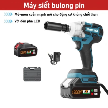 MAKITA Máy siết bulong pin 1.280VF 510m bò - kèm phụ kiện miễn phí, bảo hành 1 năm, giảm giá 22% 10 MAKITA Máy siết bulong pin 1.280VF 510m bò - kèm phụ kiện miễn phí, bảo hành 1 năm, giảm giá 22% 10