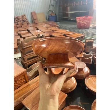Mâm bồng đĩa gỗ hương đá nghệ thuật thờ cúng - Đựng trái cây sang trọng, tinh xảo - Giá ưu đãi 296.000 VND 2
