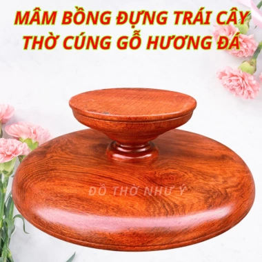 Mâm bồng đĩa gỗ hương đá nghệ thuật thờ cúng - Đựng trái cây sang trọng, tinh xảo - Giá ưu đãi 296.000 VND 4
